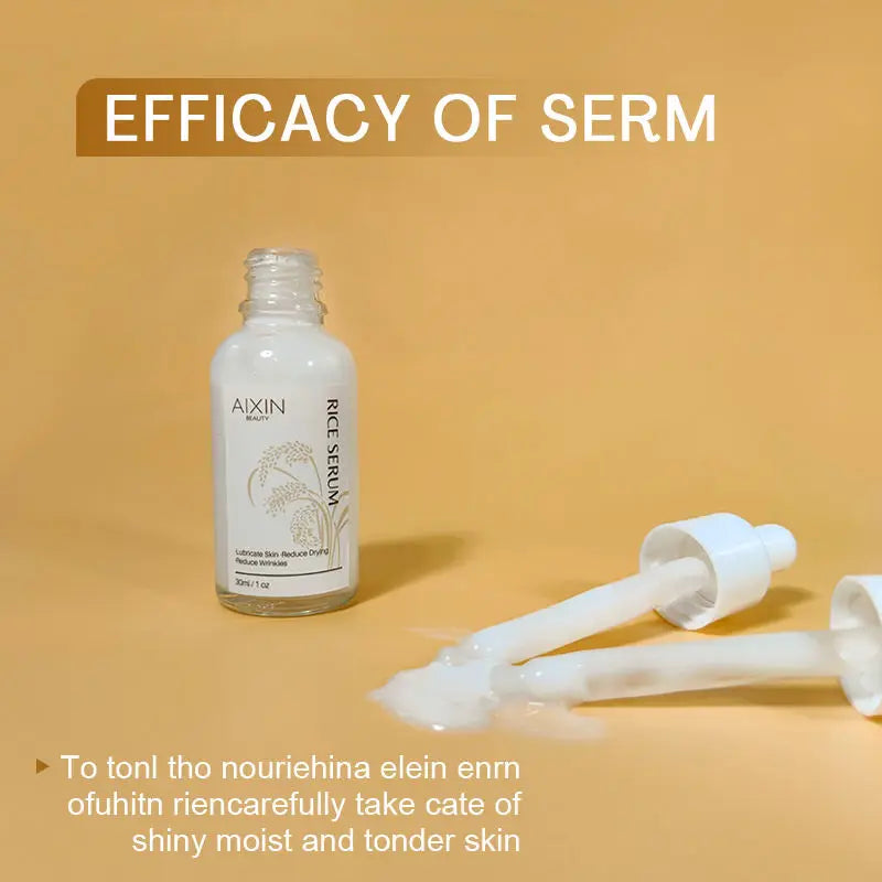 Han Linger Organic 30ml Anti-Aging Face Serum Vitamin E Glycerin Hyaluronic Acid Whitening Rice-Based Private Label Skincare