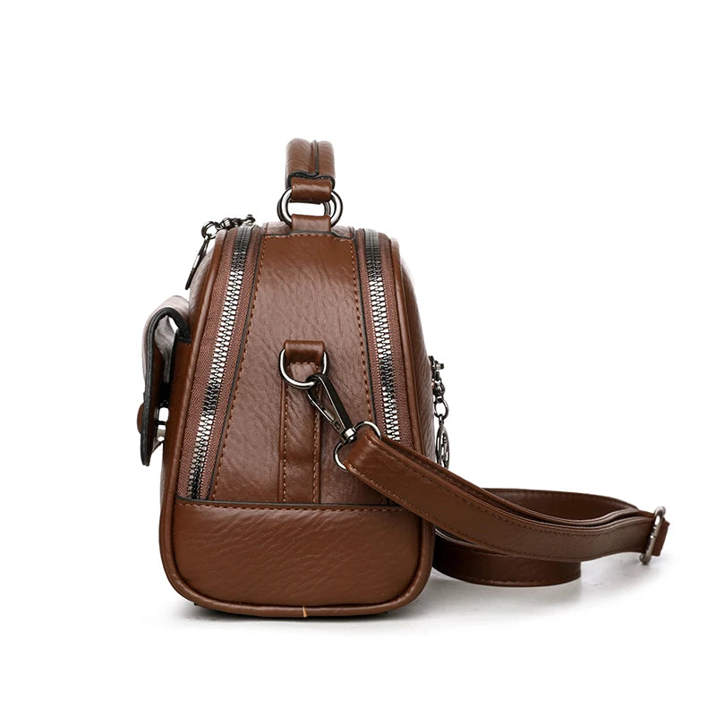 Women's Stylish Small Handbag - Multi-Compartment Tote Shoulder Crossbody Purse for Daily Essentials, Work & Travel