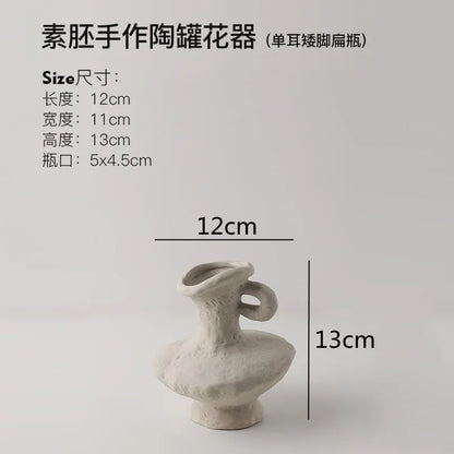 Plain Embryo Ceramic Vase Retro