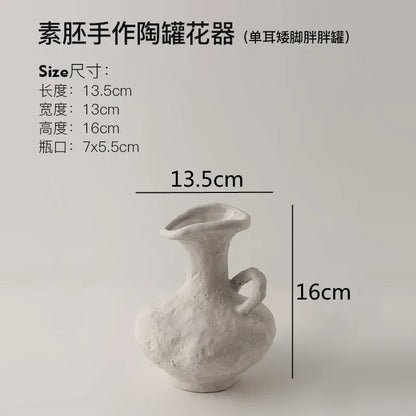 Plain Embryo Ceramic Vase Retro