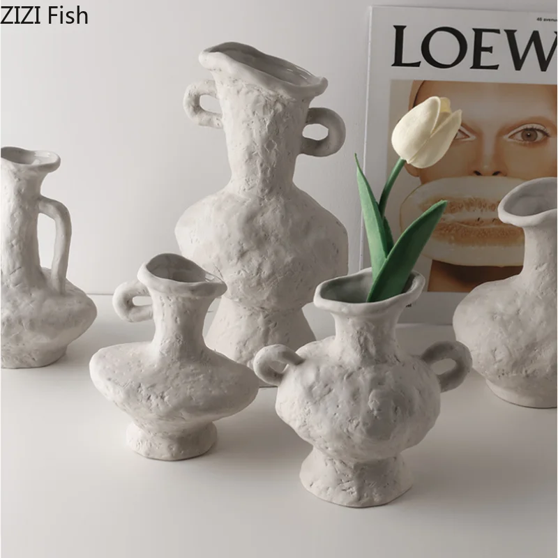 Plain Embryo Ceramic Vase Retro