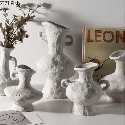 Plain Embryo Ceramic Vase Retro