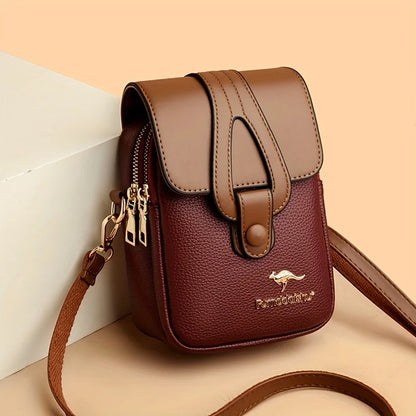 Punk Women's Crossbody Bag, Black Zipper, Multi-Pocket Polyester Purse for Daily Use.