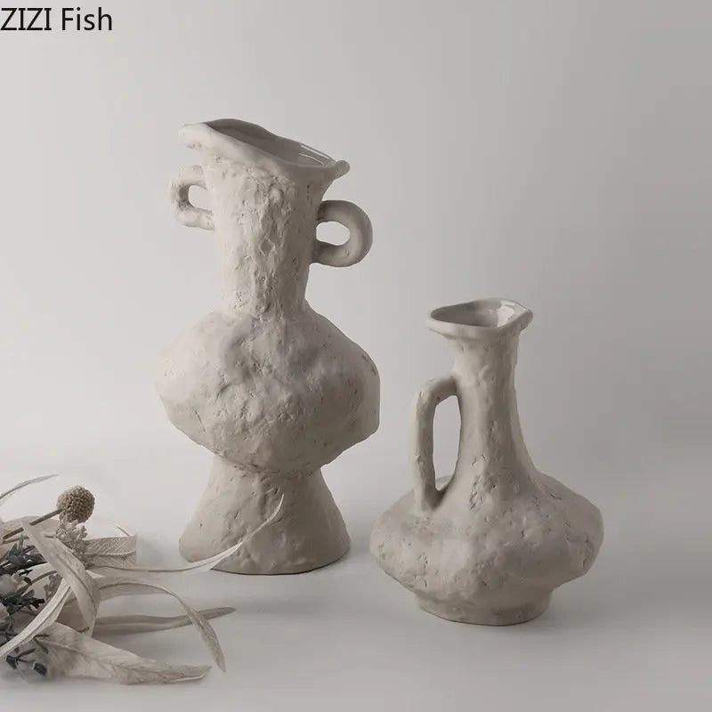 Plain Embryo Ceramic Vase Retro