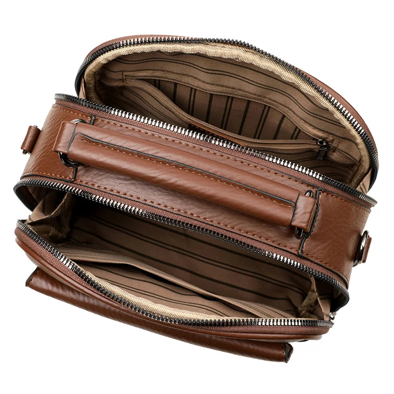 Women's Stylish Small Handbag - Multi-Compartment Tote Shoulder Crossbody Purse for Daily Essentials, Work & Travel