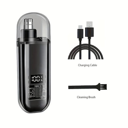 Suitable for men, USB charging nose and ear hair trimmer portable electric nose hair clipper, mini compact design, quick chargin