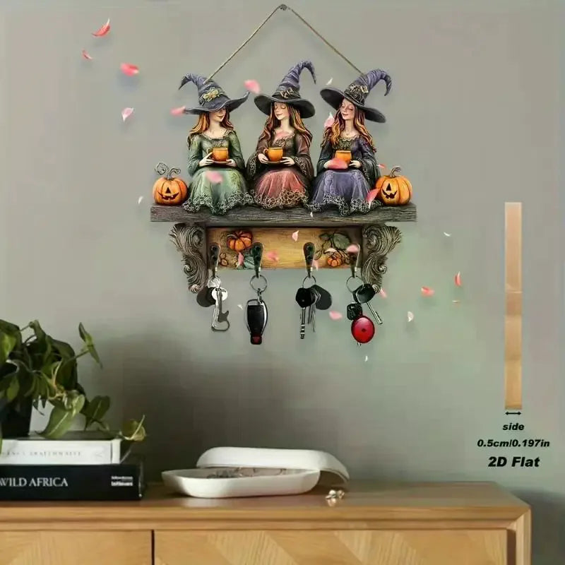 2026 New Exquisite Halloween Wooden Christmas Decor Home Ornaments Holiday Gift