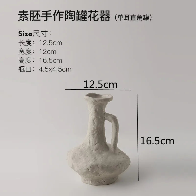 Plain Embryo Ceramic Vase Retro