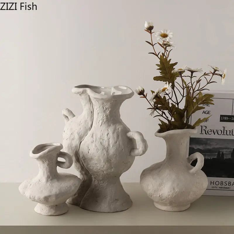 Plain Embryo Ceramic Vase Retro