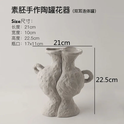 Plain Embryo Ceramic Vase Retro